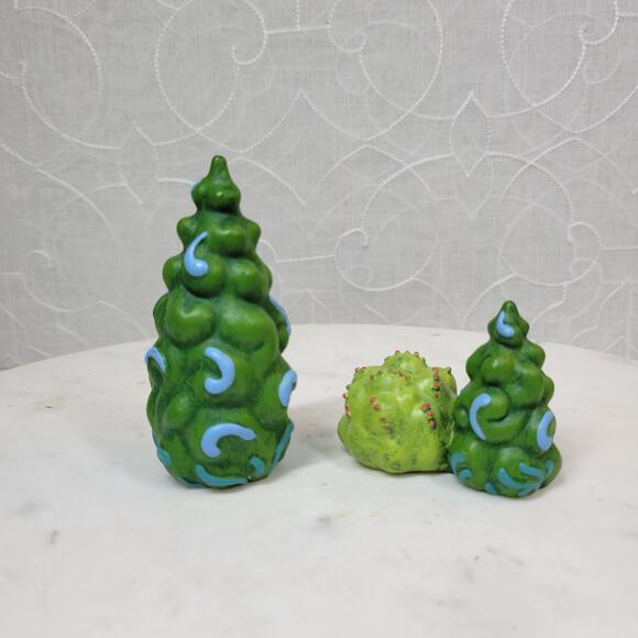 VINTAGE  Jim Shore Heartwood Creek Dept 56 Trees 3.7" Green Retired Set of 2 - Picture 1 of 16